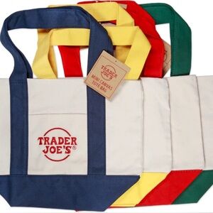 NWT Trader Joe's Colorful Tote Bags, 8